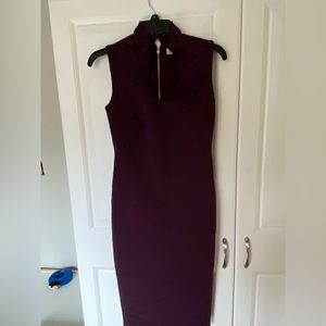 Purple Calvin Klein pencil dress